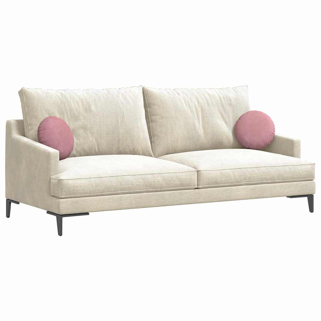 Cuscini per Seduta 2 pcs Rosa Ø30 x 13 cm Velluto