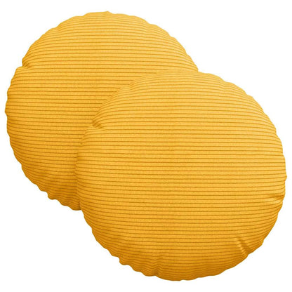 Cuscini per Seduta 2 pcs Giallo Chiaro Ø30 x 13 cm | homemem39