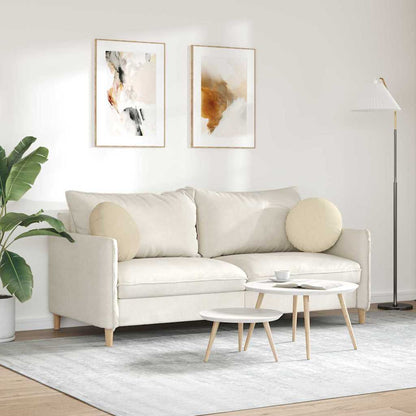 Cuscini per Seduta 2 pcs Crema Ø40 x 13 cm Tessuto | homemem39