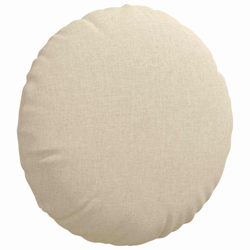 Cuscini per Seduta 2 pcs Crema Ø40 x 13 cm Tessuto | homemem39