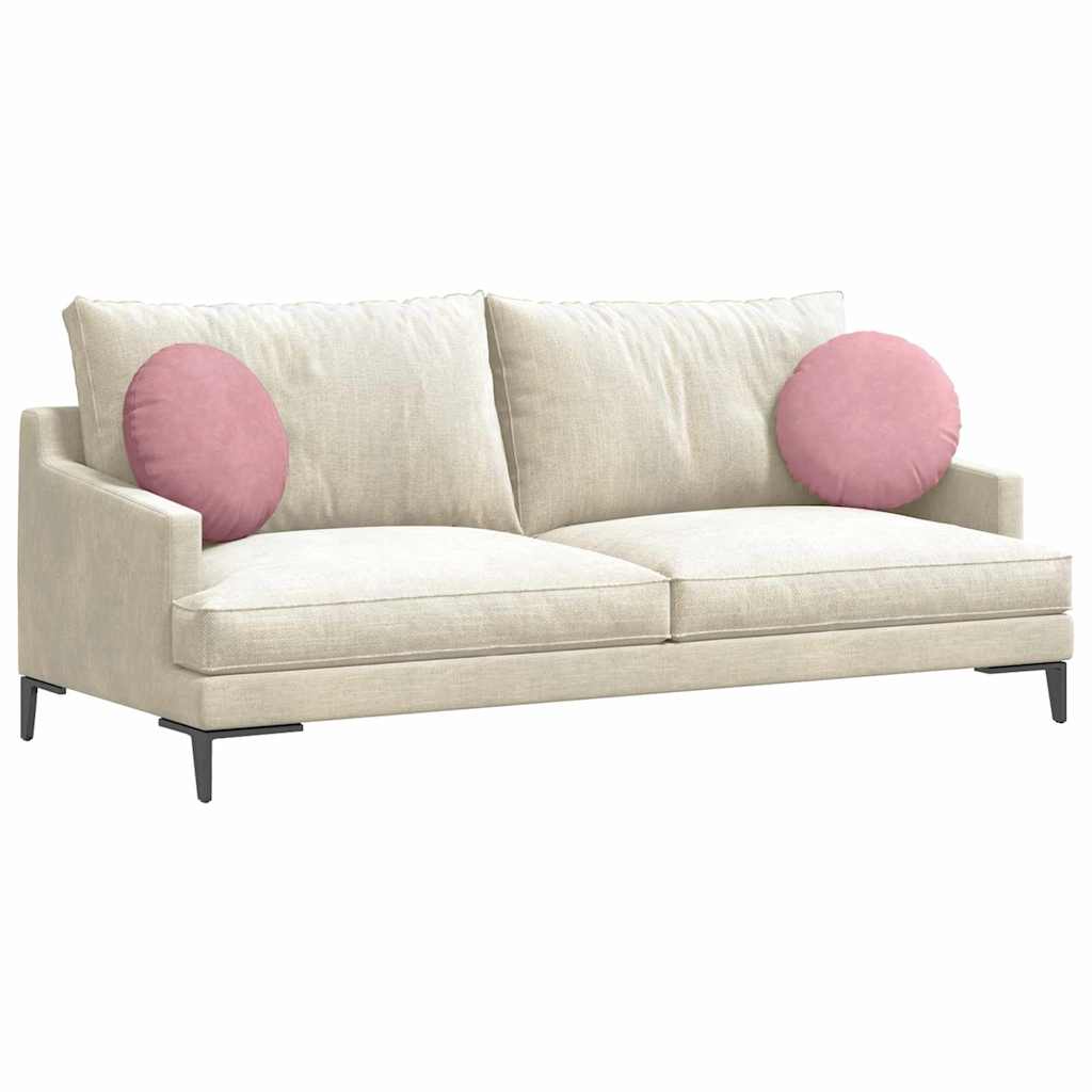 Cuscini per Seduta 2 pcs Rosa Ø 40 x 13 cm Velluto | homemem39