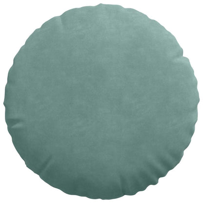 Cuscini per Seduta 2 pcs Verde Mare Ø 40 x 13 cm Velluto