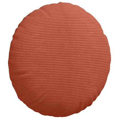 Cuscini per Seduta 2 pcs Rosso Arancio Ø 40 cm Tessuto in Cords