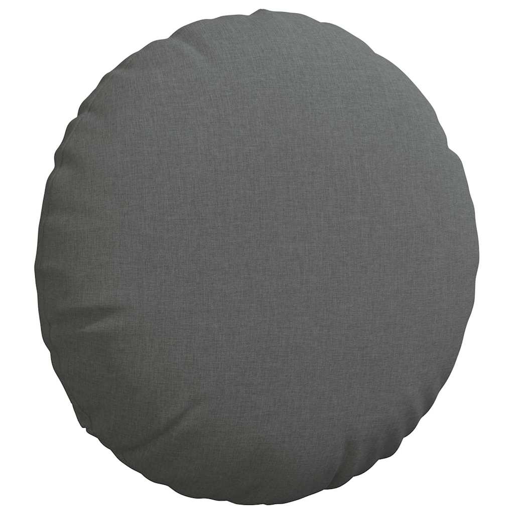 Cuscini per Seduta 2 pcs Grigio scuro Ø50 x 19 cm Tessuto | homemem39