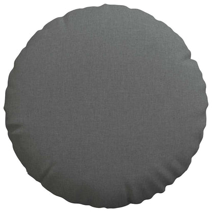 Cuscini per Seduta 2 pcs Grigio scuro Ø50 x 19 cm Tessuto
