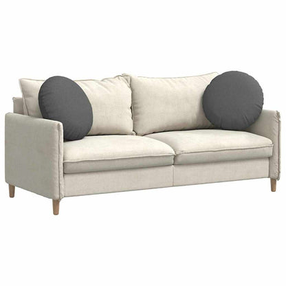 Cuscini per Seduta 2 pcs Grigio scuro Ø50 x 19 cm Tessuto | homemem39