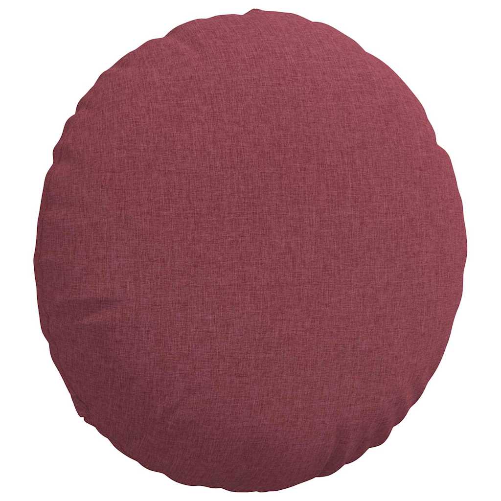 Cuscini per Seduta 2 pcs Rosso Vino Ø50 x 19 cm Tessuto | homemem39