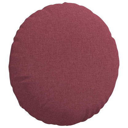 Cuscini per Seduta 2 pcs Rosso Vino Ø50 x 19 cm Tessuto