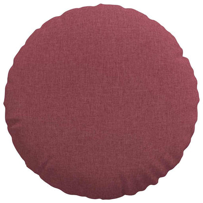 Cuscini per Seduta 2 pcs Rosso Vino Ø50 x 19 cm Tessuto