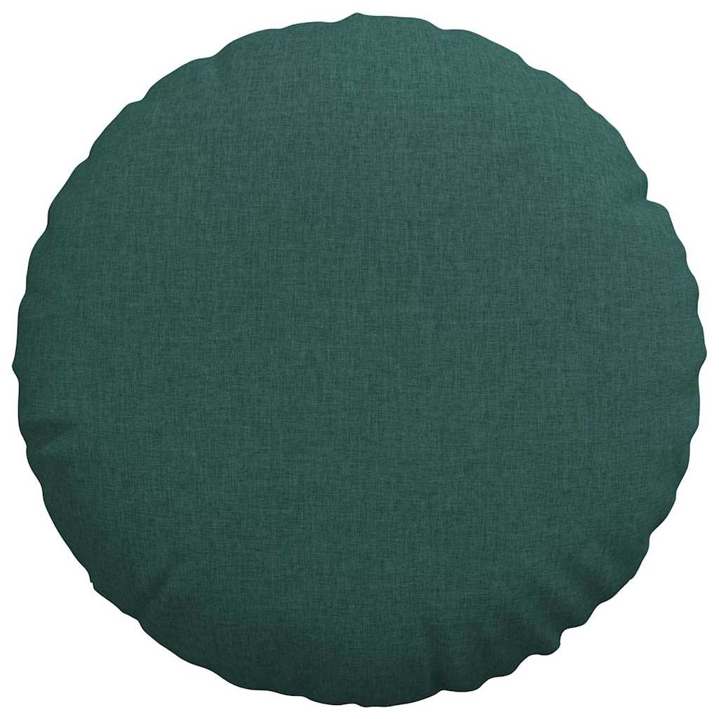 Cuscini per Seduta 2 pcs Verde Scuro Ø50 x 19 cm Tessuto | homemem39