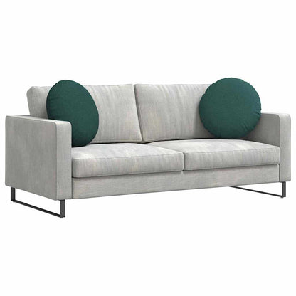 Cuscini per Seduta 2 pcs Verde Scuro Ø50 x 19 cm Tessuto