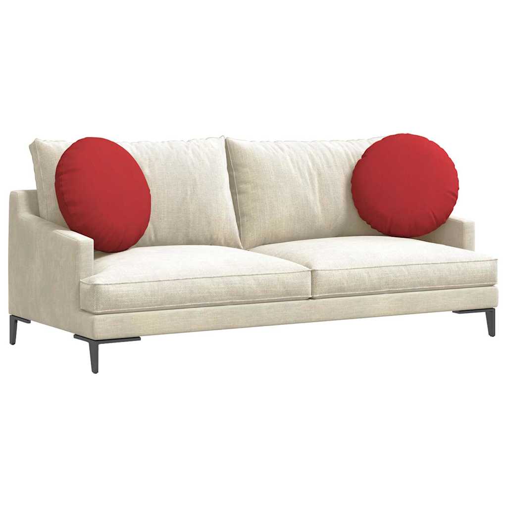 Cuscini per Seduta 2 pcs Rosso Ø50 x 19 cm Tessuto | homemem39