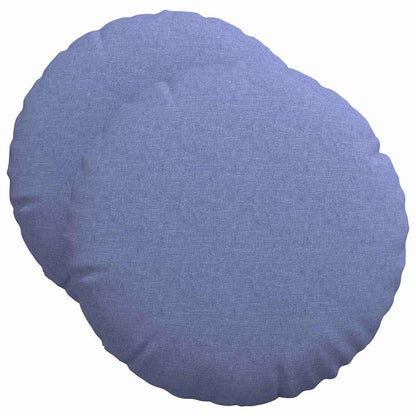 Cuscini per Seduta 2 pcs Blu jeans Ø50 x 19 cm Tessuto | homemem39