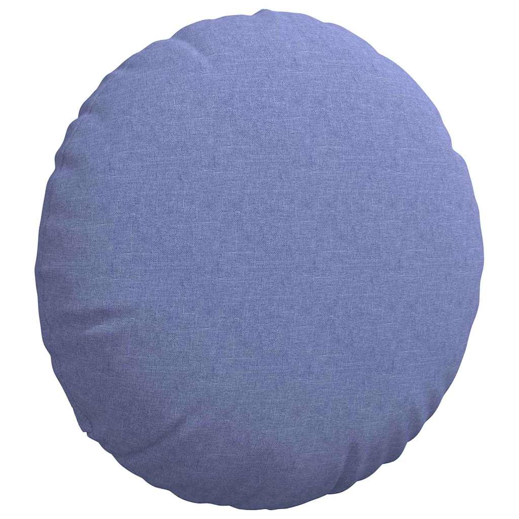Cuscini per Seduta 2 pcs Blu jeans Ø50 x 19 cm Tessuto | homemem39