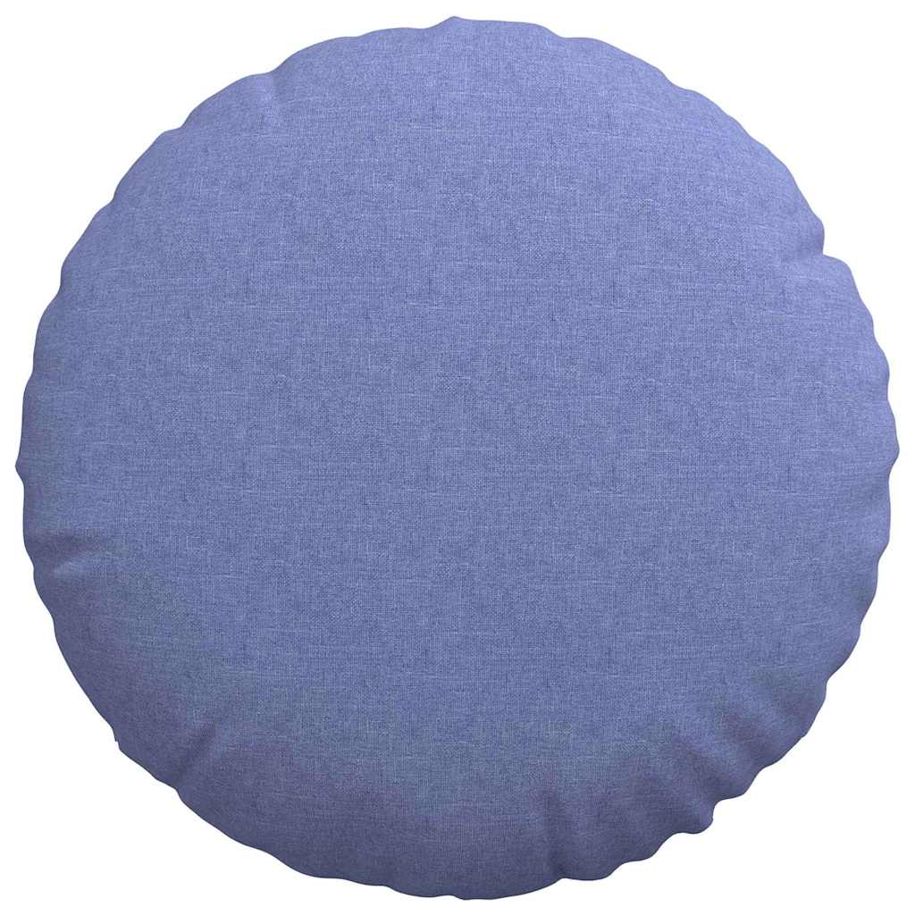 Cuscini per Seduta 2 pcs Blu jeans Ø50 x 19 cm Tessuto