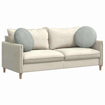 Cuscini per Seduta 2 pcs Grigio chiaro Ø50 x 19 cm Velluto | homemem39