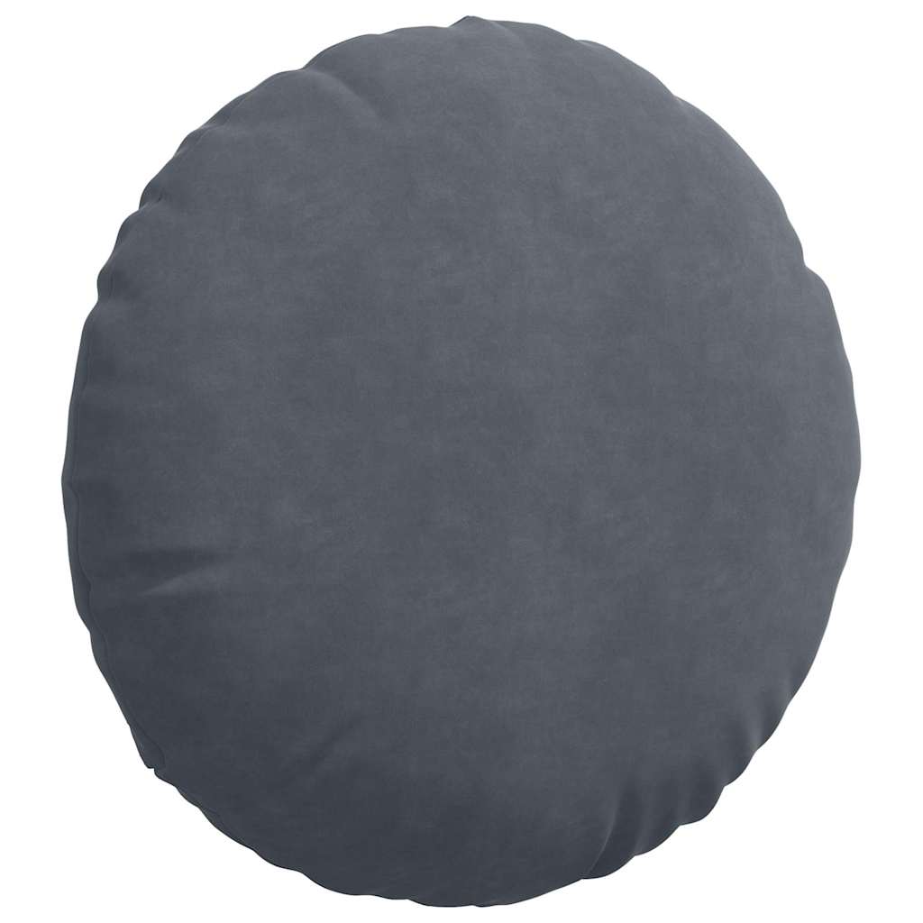 Cuscini per Seduta 2 pcs Grigio scuro Ø50 x 19 cm Velluto | homemem39