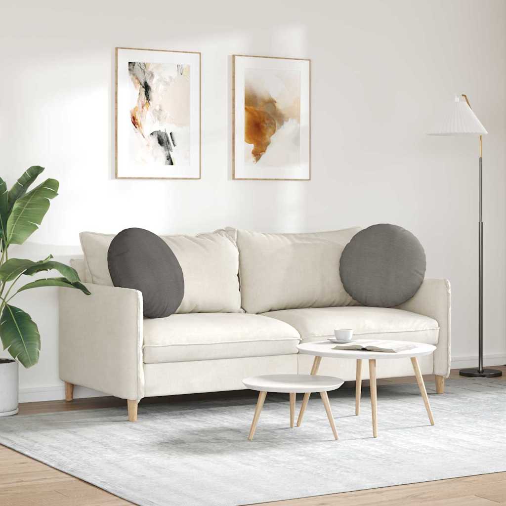 Cuscini per Seduta 2 pcs Grigio chiaro Ø50 x 19 cm | homemem39