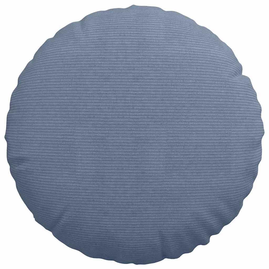 Cuscini per Seduta 2 pcs Blu Ø50 x 19 cm Tessuto in Cords | homemem39