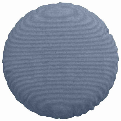Cuscini per Seduta 2 pcs Blu Ø50 x 19 cm Tessuto in Cords