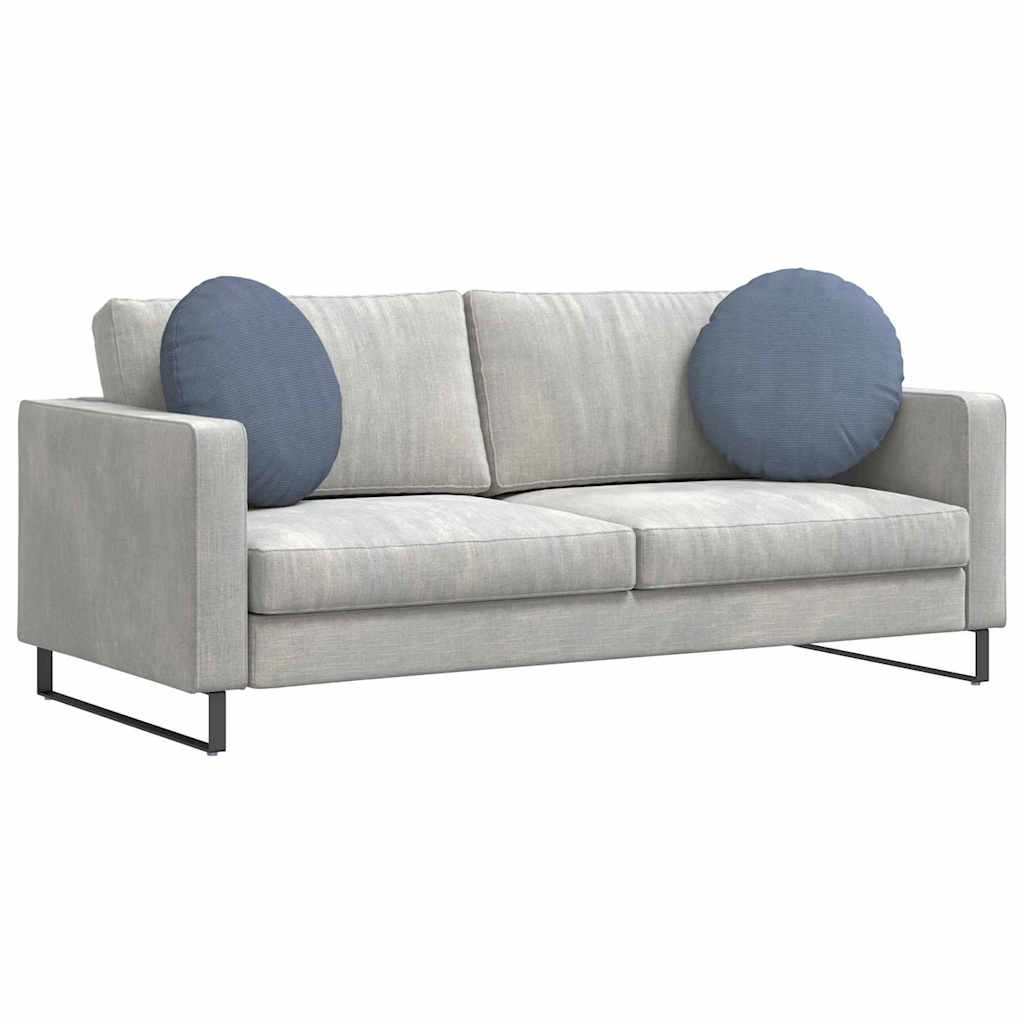 Cuscini per Seduta 2 pcs Blu Ø50 x 19 cm Tessuto in Cords | homemem39