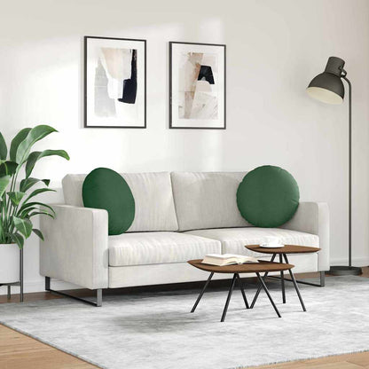 Cuscini per Seduta 2 pcs Verde Scuro Ø50 x 19 cm | homemem39