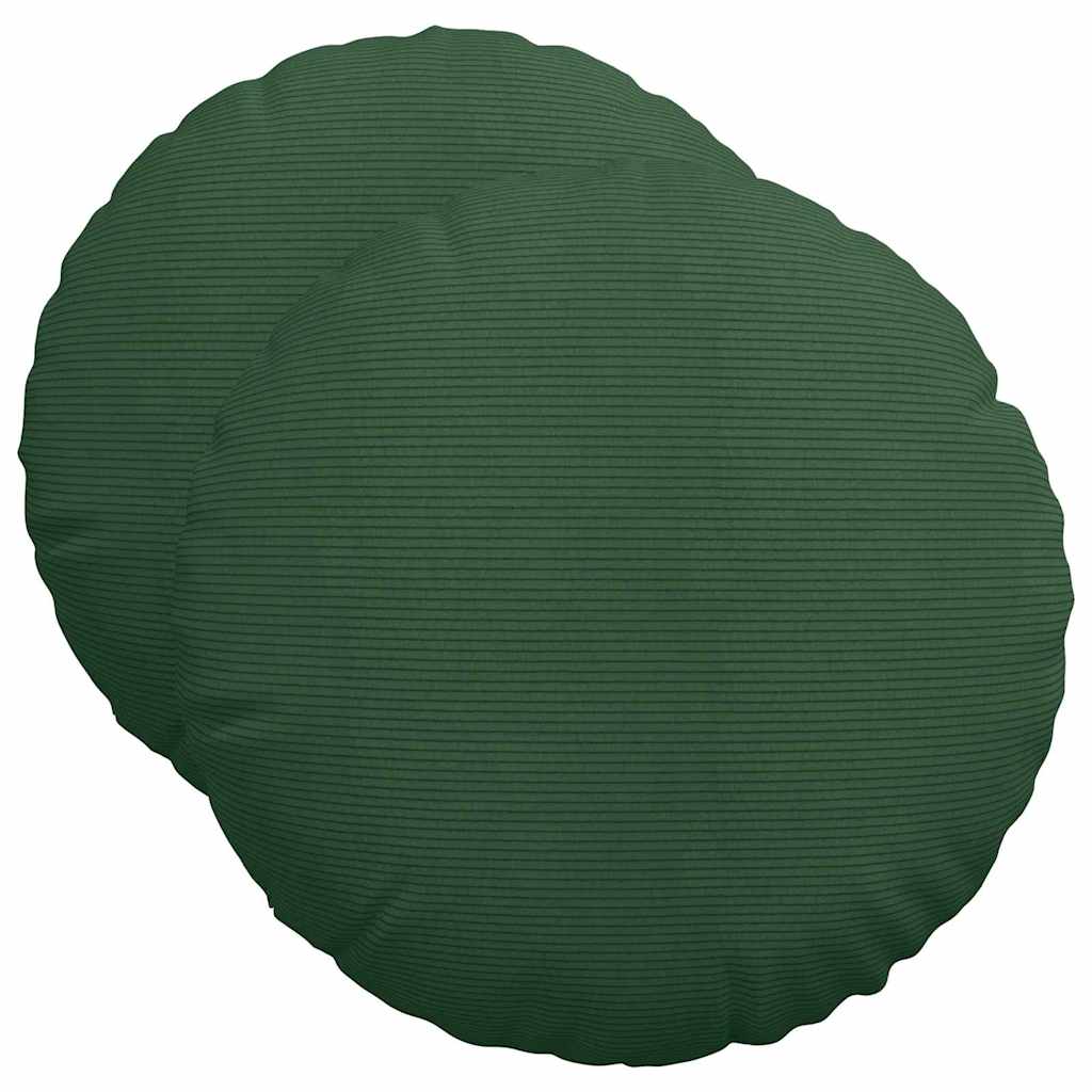 Cuscini per Seduta 2 pcs Verde Scuro Ø50 x 19 cm | homemem39