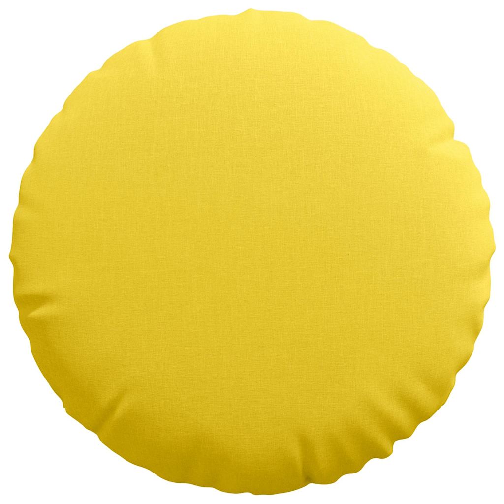 Cuscini per Seduta 2 pcs Giallo Chiaro Ø60 x 21 cm Tessuto | homemem39