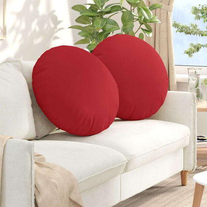 Cuscini per Seduta 2 pcs Rosso Ø60 x 21 cm Tessuto | homemem39