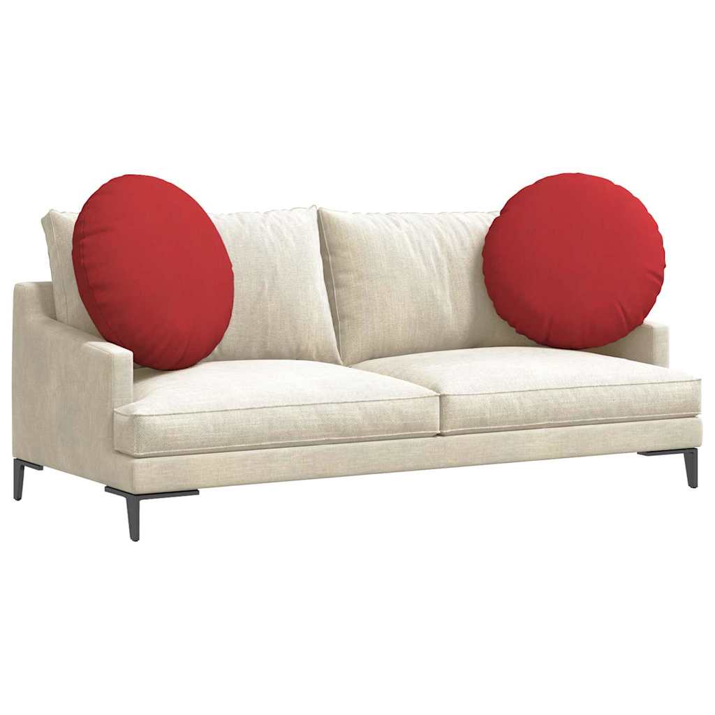 Cuscini per Seduta 2 pcs Rosso Ø60 x 21 cm Tessuto | homemem39