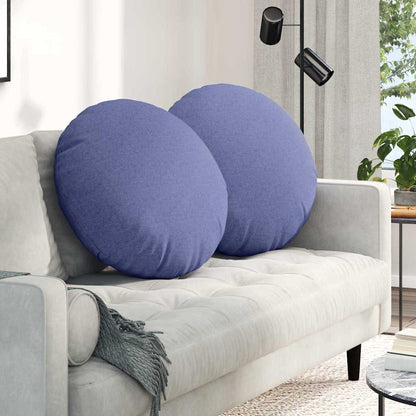 Cuscini per Seduta 2 pcs Blu jeans Ø60 x 21 cm Tessuto | homemem39