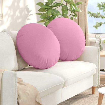 Cuscini per Seduta 2 pcs Rosa Ø60 x 21 cm Tessuto