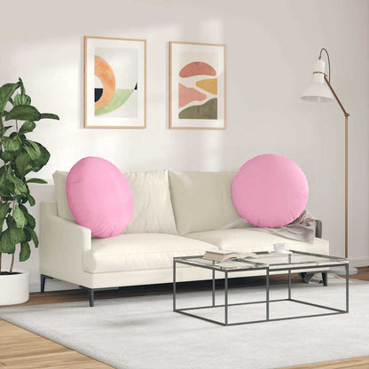 Cuscini per Seduta 2 pcs Rosa Ø60 x 21 cm Tessuto | homemem39