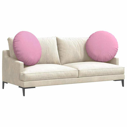 Cuscini per Seduta 2 pcs Rosa Ø60 x 21 cm Tessuto | homemem39