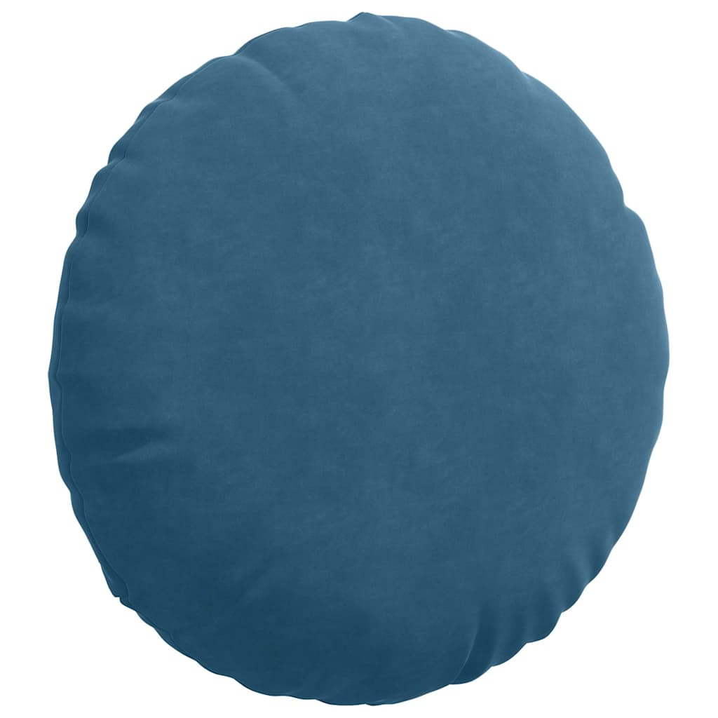 Cuscini per Seduta 2 pcs Blu Ø60 x 21 cm Velluto | homemem39