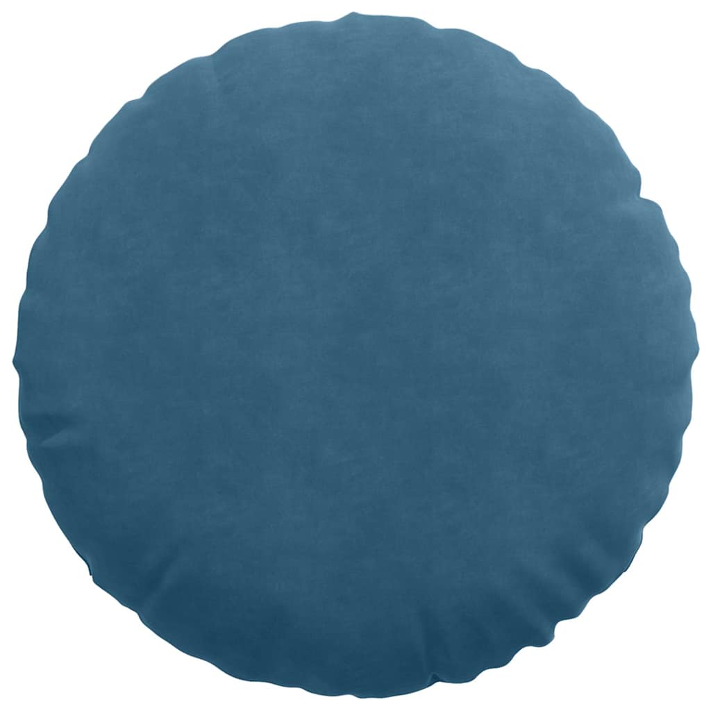 Cuscini per Seduta 2 pcs Blu Ø60 x 21 cm Velluto | homemem39