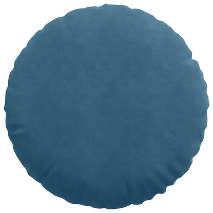 Cuscini per Seduta 2 pcs Blu Ø60 x 21 cm Velluto | homemem39