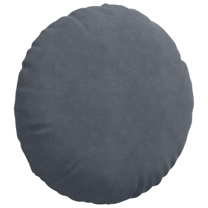 Cuscini per Seduta 2 pcs Grigio scuro Ø60 x 21 cm Velluto