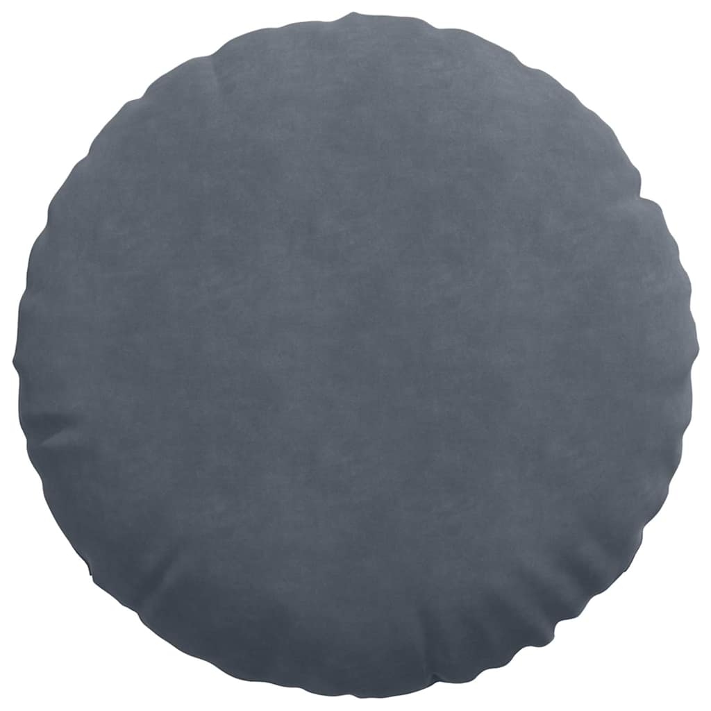 Cuscini per Seduta 2 pcs Grigio scuro Ø60 x 21 cm Velluto | homemem39
