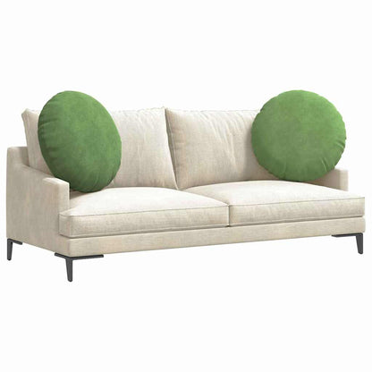 Cuscini per Seduta 2 pcs Verde chiaro Ø60 x 21 cm Velluto | homemem39