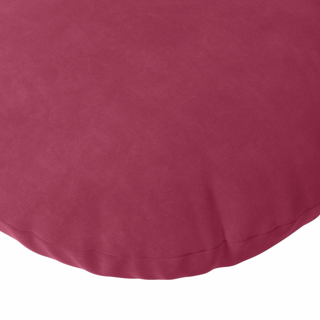 Cuscini per Seduta 2 pcs Rosso Vino Ø60 x 21 cm Velluto