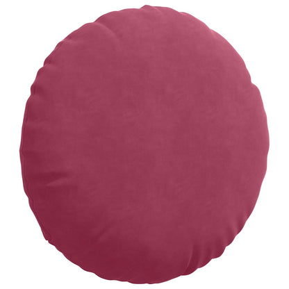 Cuscini per Seduta 2 pcs Rosso Vino Ø60 x 21 cm Velluto | homemem39