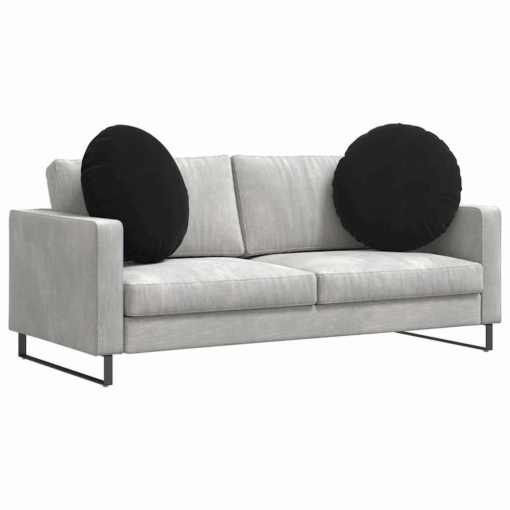 Cuscini per Seduta 2 pcs Nero Ø60 x 21 cm Velluto | homemem39