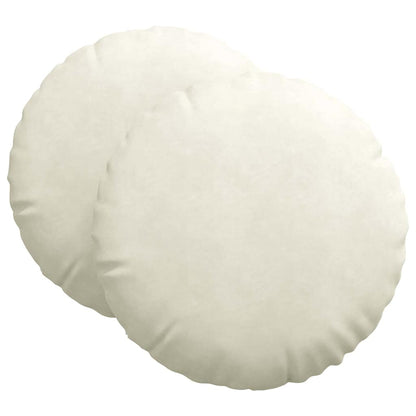 Cuscini per Seduta 2 pcs Crema Ø60 x 21 cm Velluto | homemem39