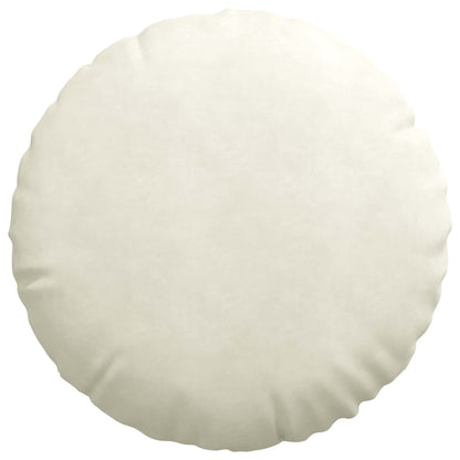 Cuscini per Seduta 2 pcs Crema Ø60 x 21 cm Velluto