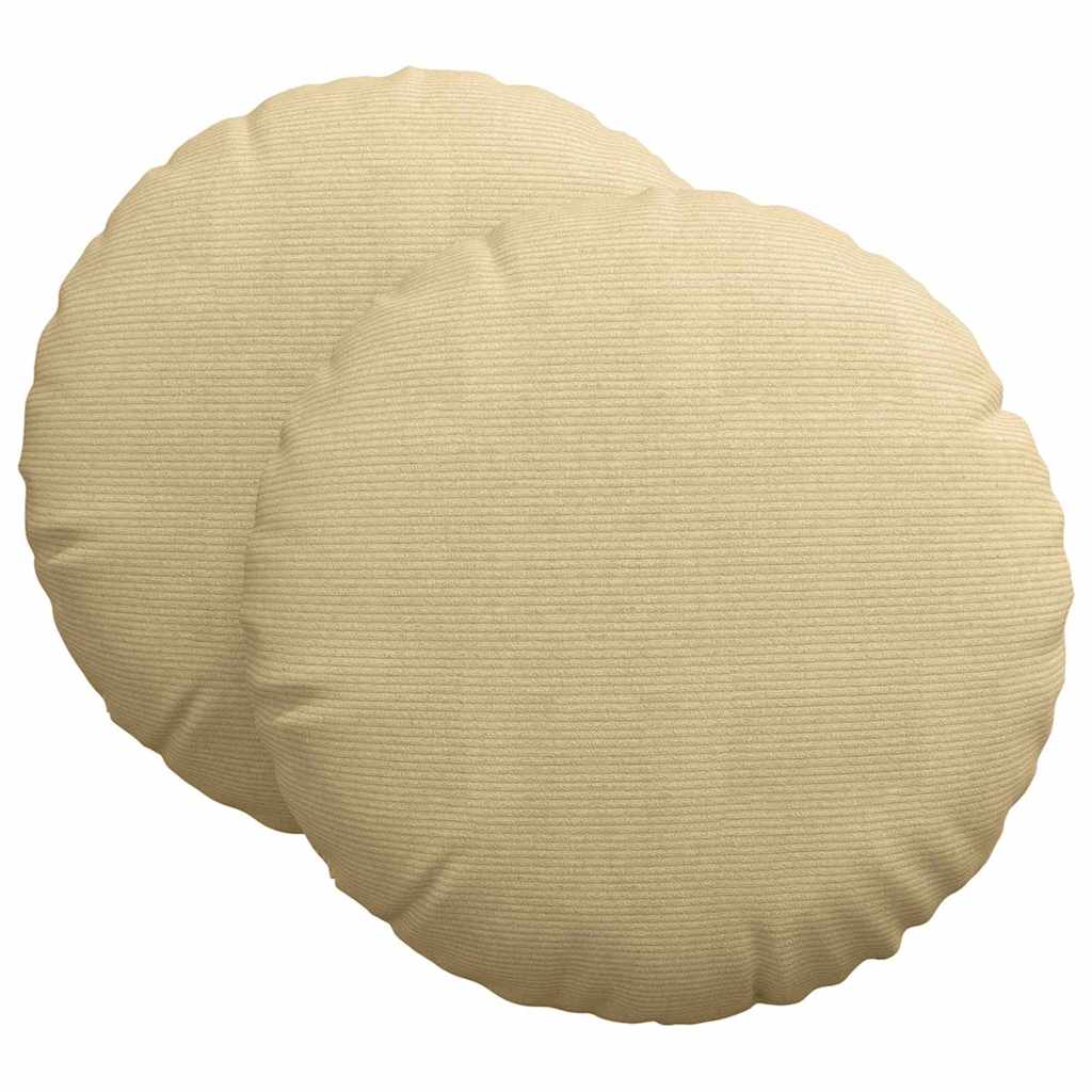 Cuscini per Seduta 2 pcs Grigio Verde Ø60 x 21 cm | homemem39