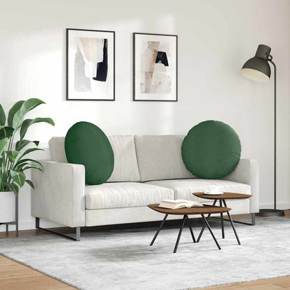 Cuscini per Seduta 2 pcs Verde Scuro Ø60 x 21 cm | homemem39