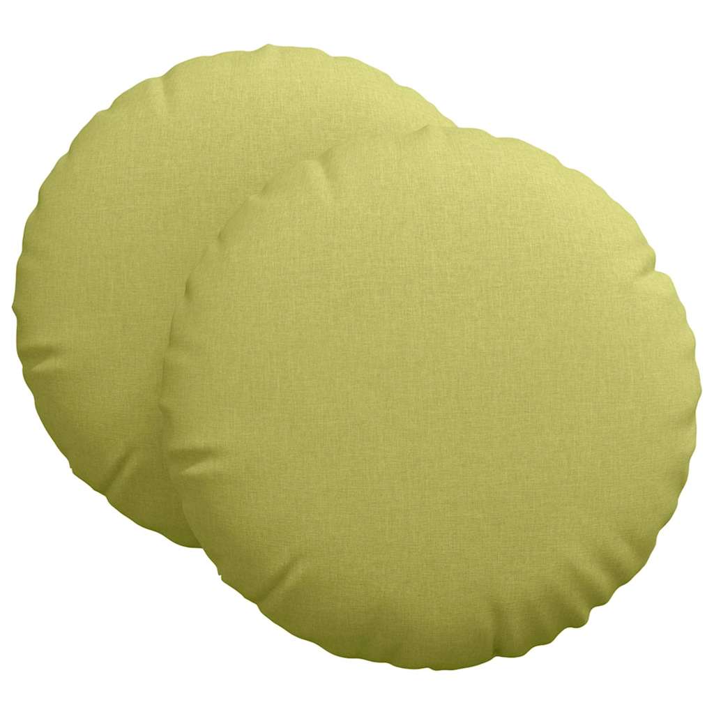 Cuscini per Seduta 2 pcs Verde chiaro Ø80 x 29 cm Tessuto | homemem39