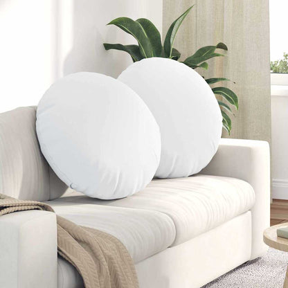Cuscini per Seduta 2 pcs Bianco Ø80 x 29 cm Tessuto | homemem39