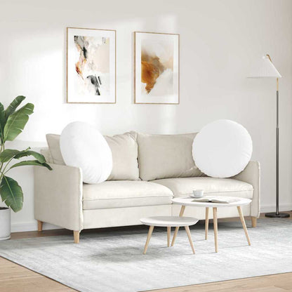 Cuscini per Seduta 2 pcs Bianco Ø80 x 29 cm Tessuto | homemem39